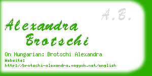 alexandra brotschi business card